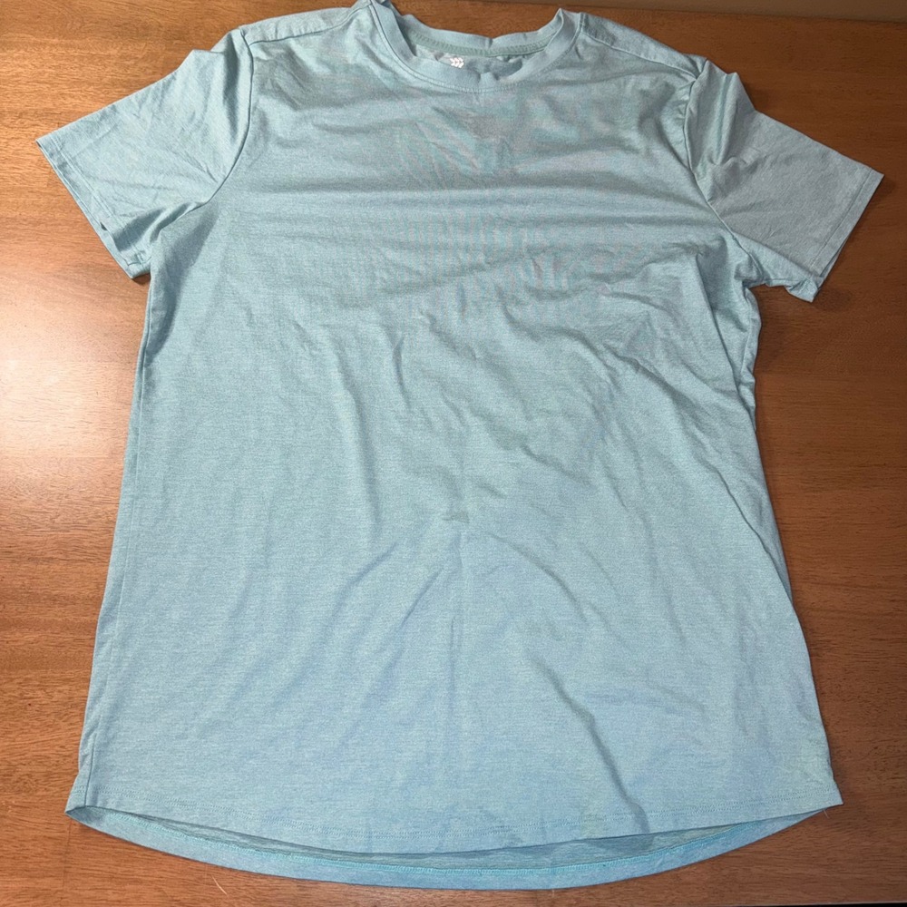 All in Motion Mens Medium Teal Heather Short Sleeve Activewear T-Shirt VN1990389